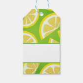Lemon Slices on Lime Green Background Cadeaulabel (Voorkant)
