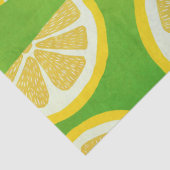 Lemon Slices on Lime Green Background Tissue Paper Tissuepapier (Detail)