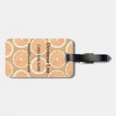 Lemon Slices Pattern Bagagelabel (Achterkant horizontaal)