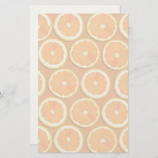 Lemon Slices Pattern Briefpapier (Voorkant / Achterkant)