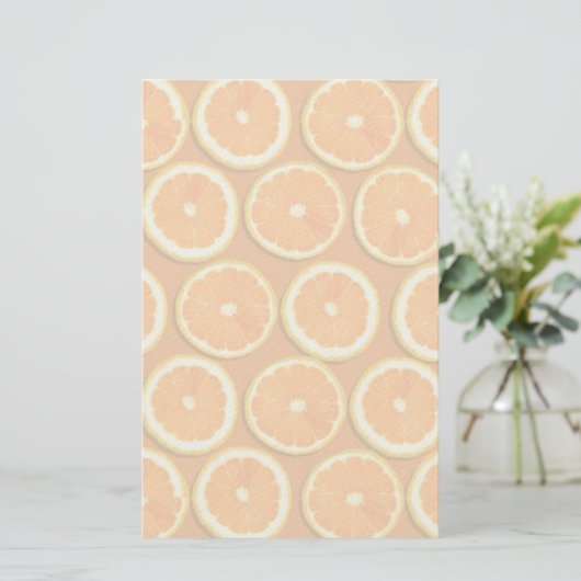 Lemon Slices Pattern Briefpapier (Staand voorkant)