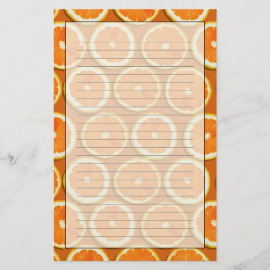 Lemon Slices Pattern Briefpapier (Voorkant)