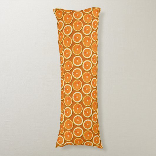 Lemon Slices Pattern Lichaamskussen (Voorkant Verticaal)