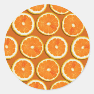 Lemon Slices Pattern Ronde Sticker