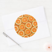 Lemon Slices Pattern Ronde Sticker (Envelop)