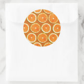 Lemon Slices Pattern Ronde Sticker (Tas)