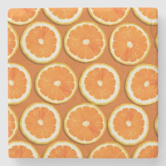Lemon Slices Pattern Stenen Onderzetter (Voorkant)