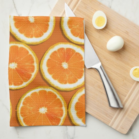 Lemon Slices Pattern Theedoek (Quarter Fold)