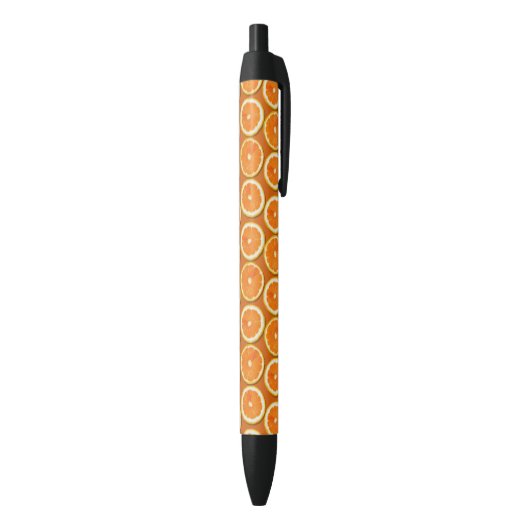 Lemon Slices Pattern Zwarte Inkt Pen (Achterkant (Verticaal))
