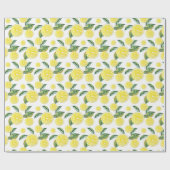 Lemon Slices Waterverf Art Wrapping Cadeaupapier (Vlak)