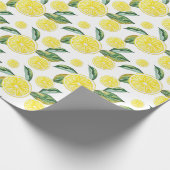 Lemon Slices Waterverf Art Wrapping Cadeaupapier (Hoek)