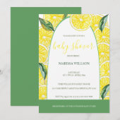 Lemon Slices Waterverf Handgeschilderd Kaart (Voorkant / Achterkant)