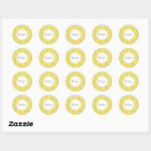 Lemon Slices Waterverf Handgeschilderd Ronde Sticker (Vel)