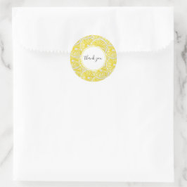 Lemon Slices Waterverf Handgeschilderd Ronde Sticker