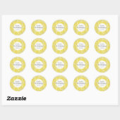 Lemon Slices Waterverf Handgeschilderd Ronde Sticker (Vel)