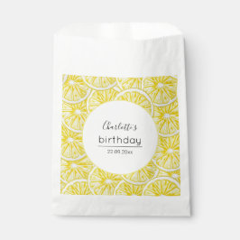 Lemon Slices Waterverf Pattern Bedankzakje