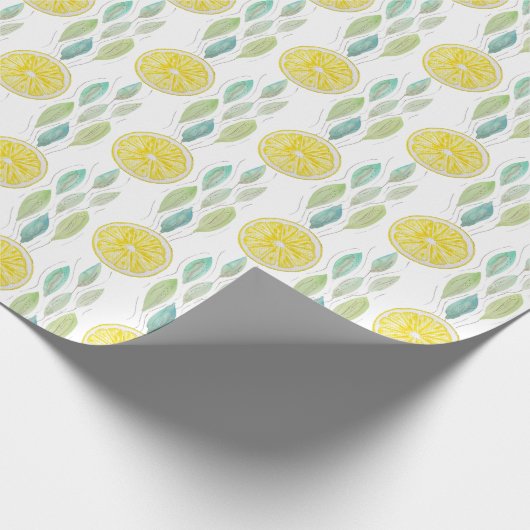 Lemon Slices Waterverf Pattern Cadeaupapier (Hoek)