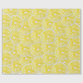Lemon Slices Waterverf Pattern Cadeaupapier (Vlak)