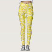 Lemon Slices Waterverf Pattern Leggings (Voorkant)