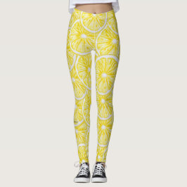 Lemon Slices Waterverf Pattern Leggings