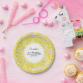 Lemon Slices Waterverf Pattern Papieren Bordje (Feest)