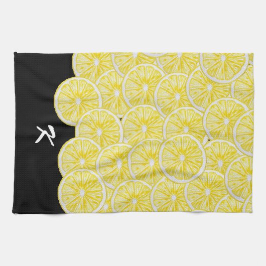 Lemon Slices Waterverf Pattern Theedoek (Horizontaal)