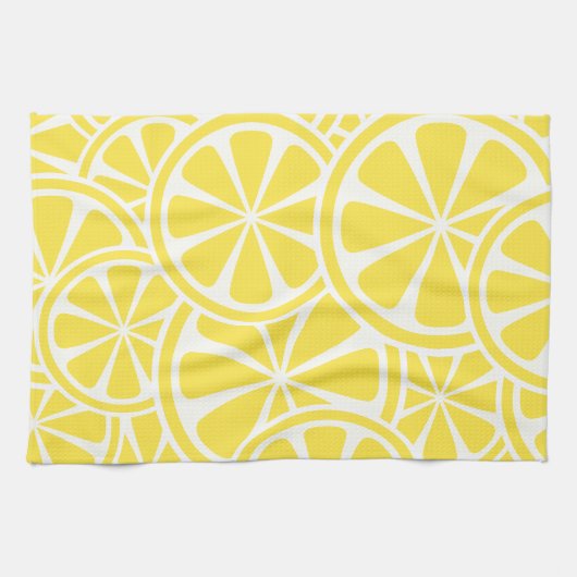 Lemon Slices Yellow Summer Kitchen Towel Theedoek (Horizontaal)