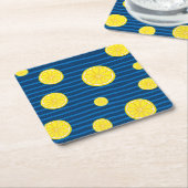 Lemon snijdt patroon kartonnen onderzetters (Schuin)