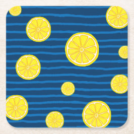 Lemon snijdt patroon kartonnen onderzetters