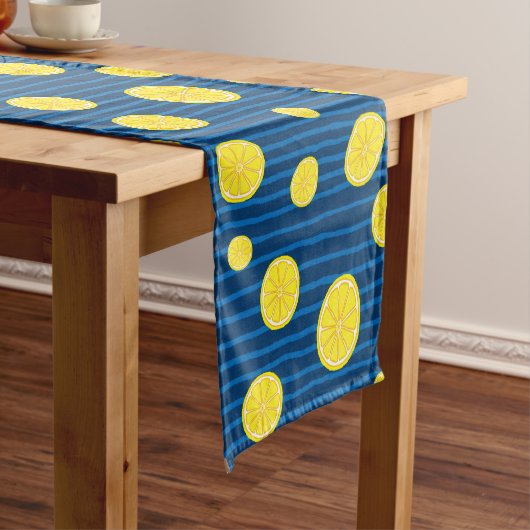 Lemon snijdt patroon korte tafelloper (Voorbeeld)