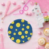 Lemon snijdt patroon papieren bordje (Feest)