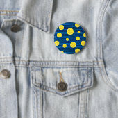 Lemon snijdt patroon ronde button 5,7 cm (In situ)