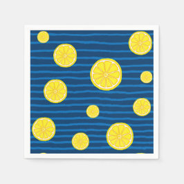 Lemon snijdt patroon servet