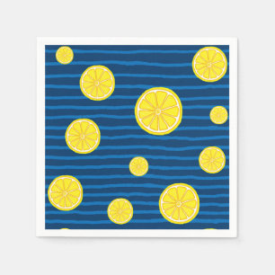 Lemon snijdt patroon servet