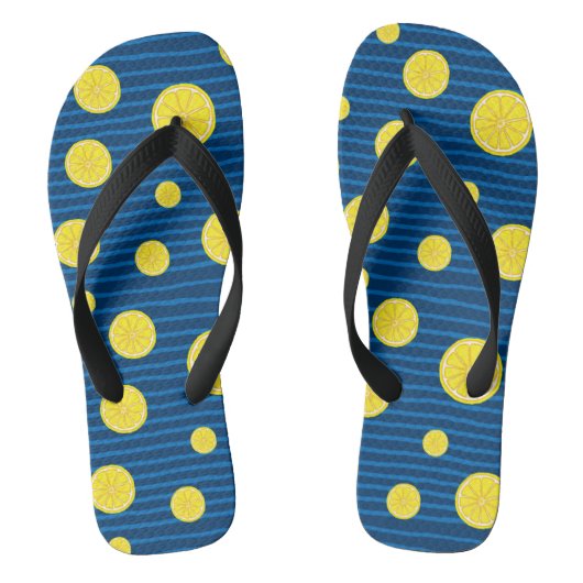 Lemon snijdt patroon teenslippers (Voetbed)