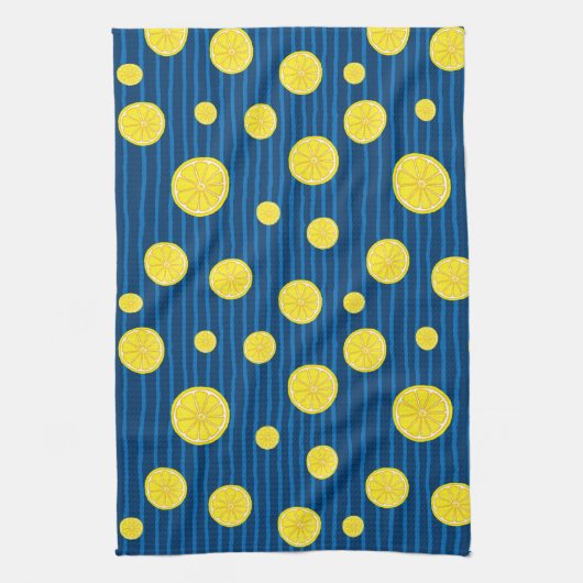 Lemon snijdt patroon theedoek (Verticaal)