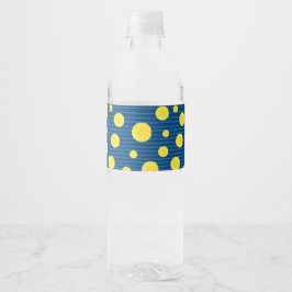 Lemon snijdt patroon waterfles etiket