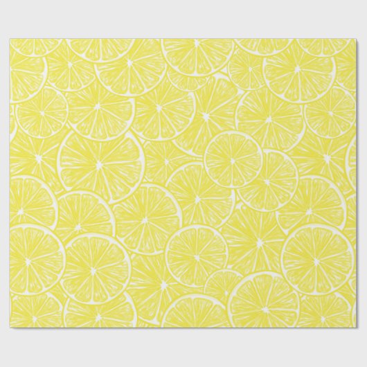 Lemon snijdt patroonontwerp af cadeaupapier (Vlak)