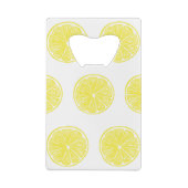 Lemon snijdt patroonontwerp af creditkaart flessenopener (Achterkant)