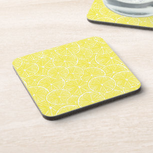 Lemon snijdt patroonontwerp af drankjes onderzetter