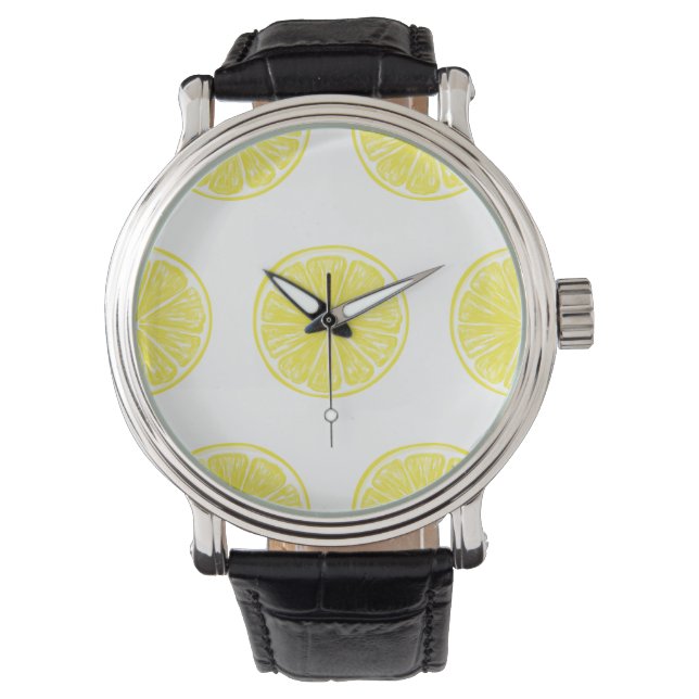 Lemon snijdt patroonontwerp af horloge (Voorkant)