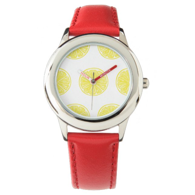 Lemon snijdt patroonontwerp af horloge (Voorkant)