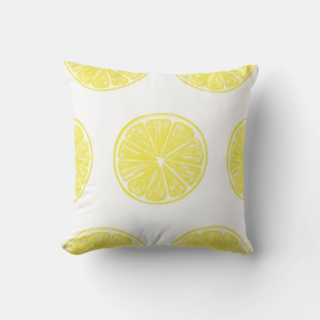Lemon snijdt patroonontwerp af kussen (Voorkant)