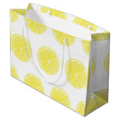 Lemon snijdt patroonontwerp af large cadeautasje (Achterkant Gekanteld)