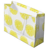 Lemon snijdt patroonontwerp af large cadeautasje (Voorkant Gekanteld)