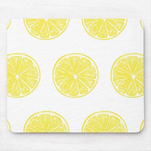 Lemon snijdt patroonontwerp af muismat (Voorkant)