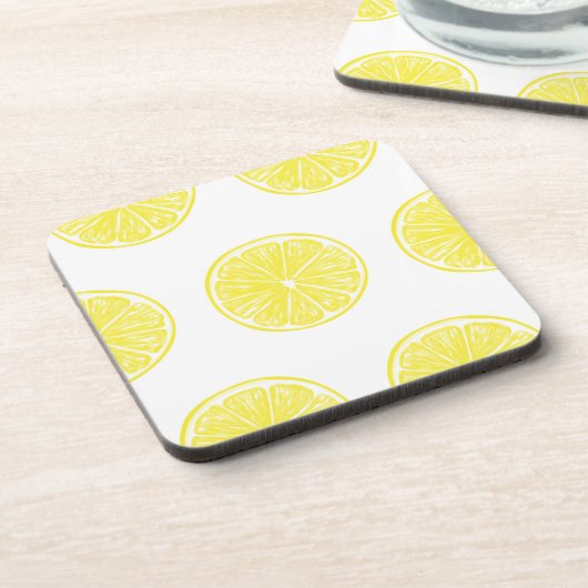 Lemon snijdt patroonontwerp af onderzetter (Linkerzijde)