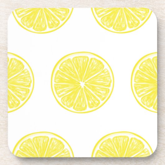 Lemon snijdt patroonontwerp af onderzetter (Voorkant)