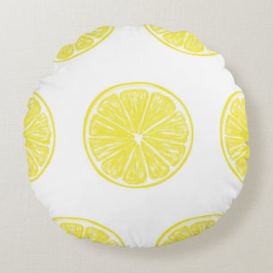 Lemon snijdt patroonontwerp af rond kussen