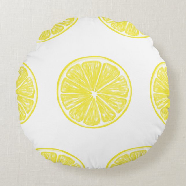 Lemon snijdt patroonontwerp af rond kussen (Voorkant)